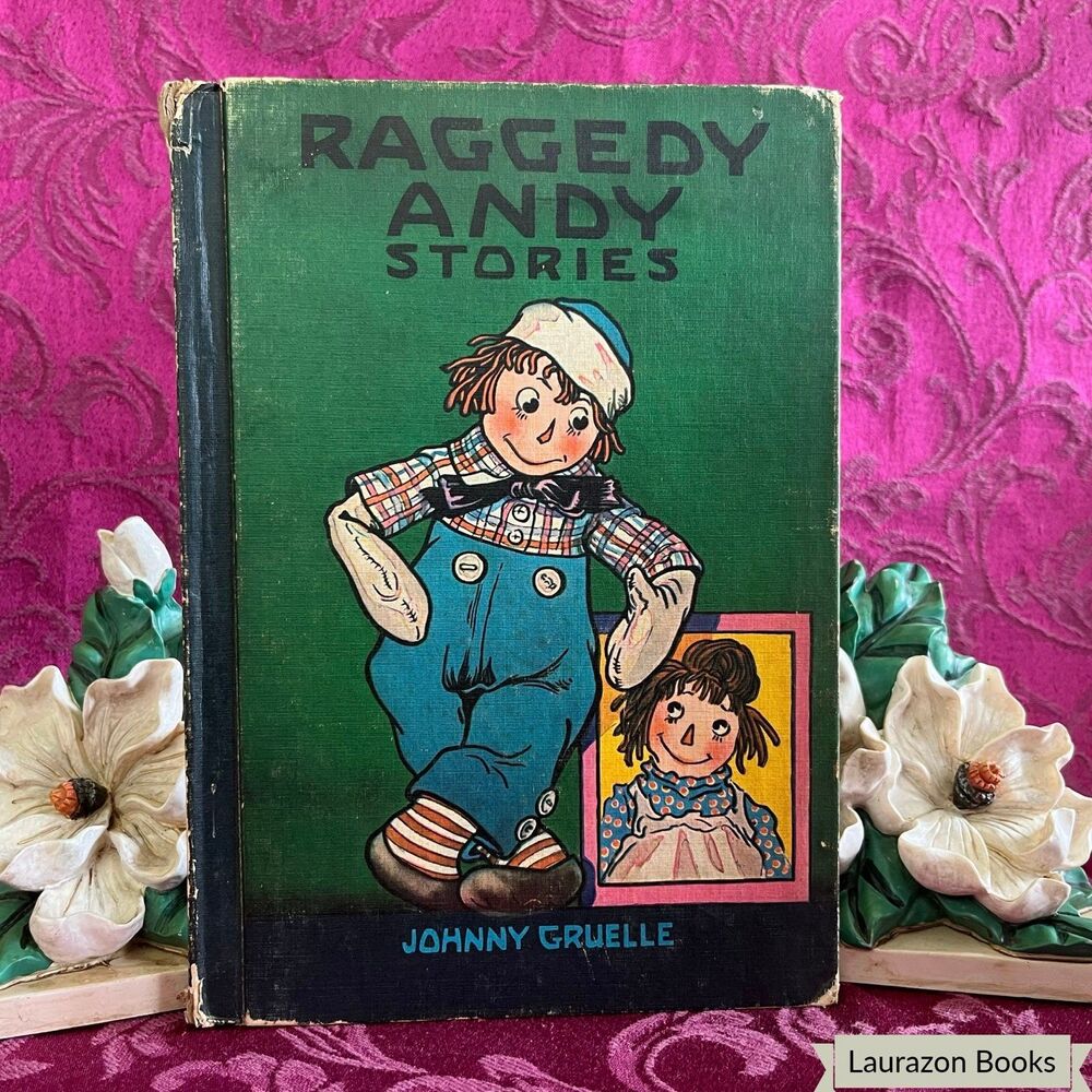 1960 Raggedy Andy Stories by Johnny Gruelle, Vintage Book, The Bobbs-Merrill Co